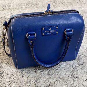 Kate Spade Alessa Wellesley Royal Holliday Blue Satchel Crossbody Bag, NWOT